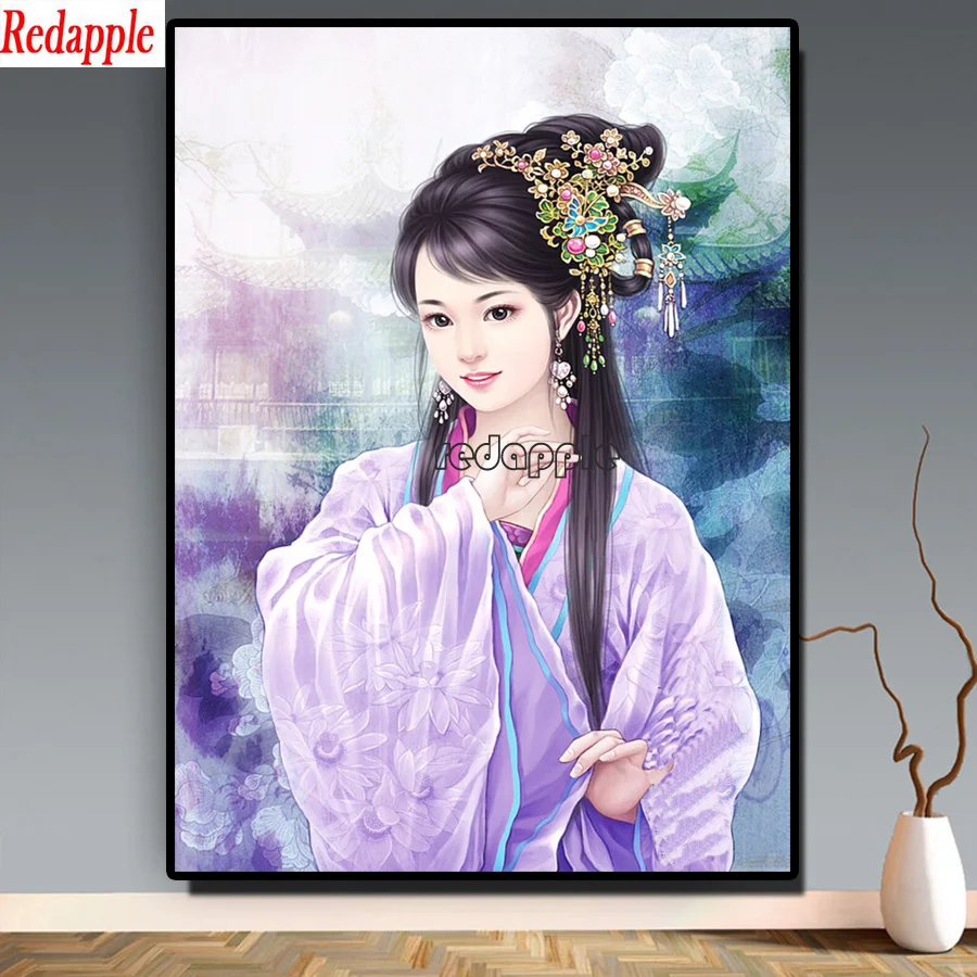 

Diamond Embroidery Beauty Lady 5D Diamond Painting Oriental Geisha Cross Stitch 3D Diamond Mosaic Ancient girl Full Drill decor