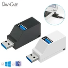 USB-концентратор USB 3,0, мини-разветвитель для ПК, компьютера, Dell, Macbook Pro, аксессуары, 3 порта, USB 2,0, для кардридера, зарядки ноутбука