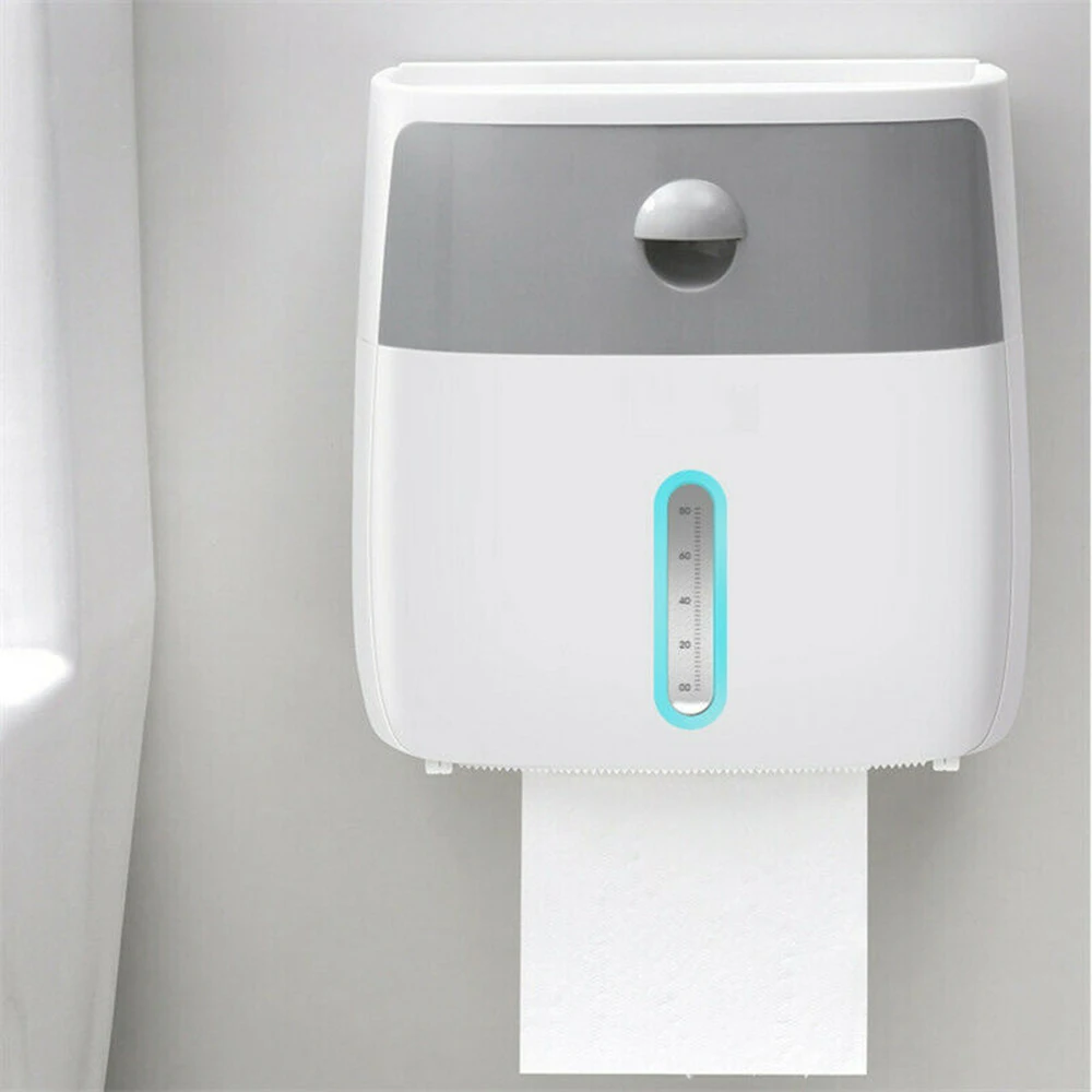 

Waterproof wall mount toilet paper holder bathroom shelf tissue dispenser paper roll Tube storage box bedroom creative tray