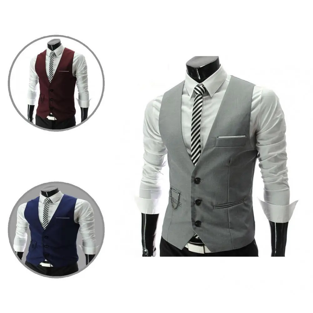 

Простой популярный однотонный мужской зеркальный мягкий текстурный костюм, жилет, рабочая одежда без рукавов