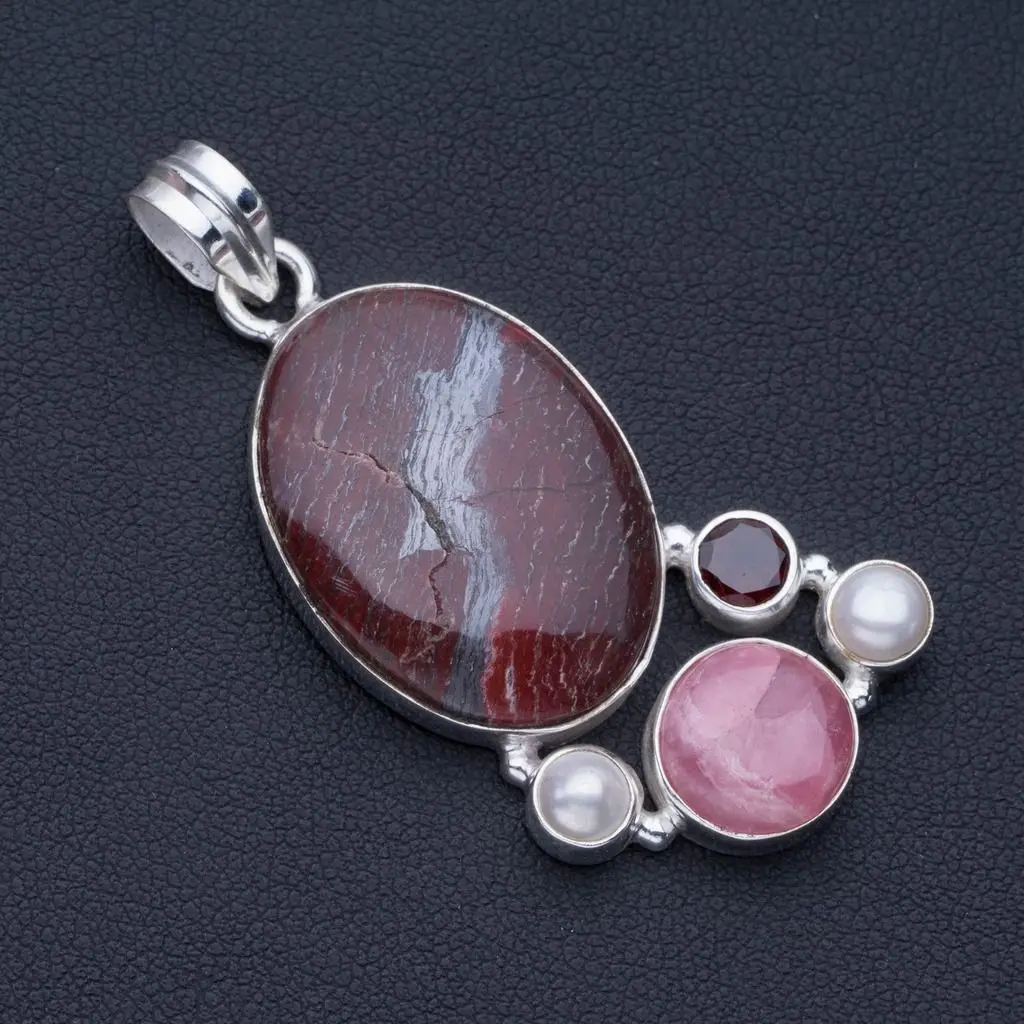 Натуральная красная Радужная яшма гранат речная жемчужина Родохрозит в стиле