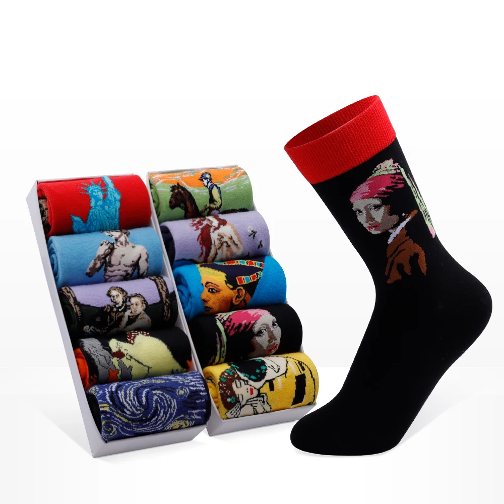 Носки хлопковые смешные для мужчин и женщин Модные Цветные в стиле хип хоп
