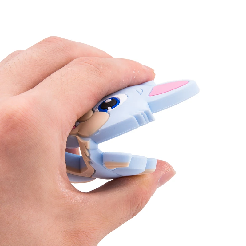 10/5PCS Silicone Teether Rodent Cartoon Cat Animals Food Grade Silicone Pendants DIY Teething Toys For Teeth Tiny Rod Baby Gift