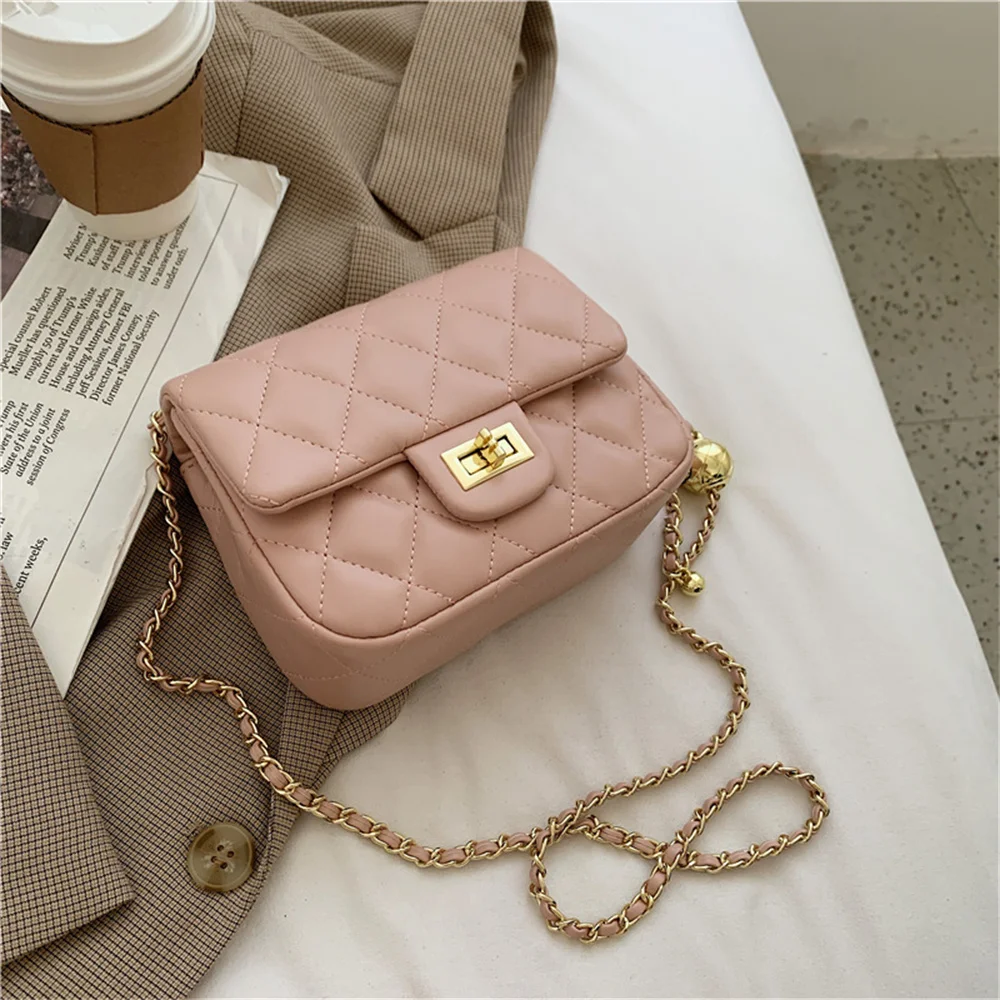 

New fashion handbag small fragrance rhombic chain bag shoulder messenger bag