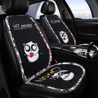 car seat cover panda pattern cartoon pad office chair cute cushion constant temperature backrest cover pink car accessories