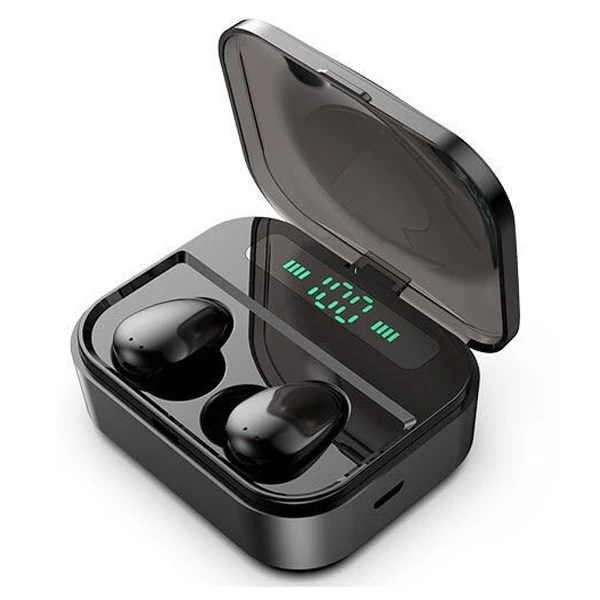 Black TWS Bluetooth 5,0 наушники IP7 беспроводные наушники 6D стерео HiFi беспроводные наушники игровая гарнитура с микрофоном 2200 мАч наушник - Цвет: Black