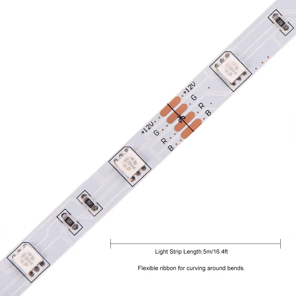 RGB Светодиодная лента 5 м/10 м СВЕТОДИОДНАЯ SMD 5050 неводонепроницаемая 12 В