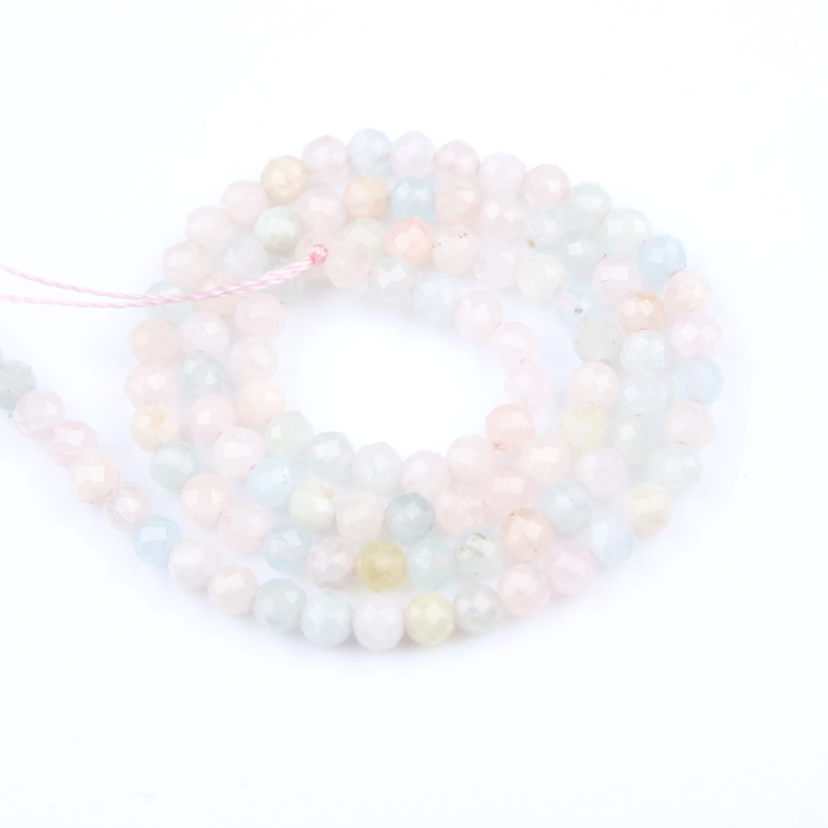 Небольшие бусины LIngXiang morganite модные ювелирные изделия интервал свободные DIY