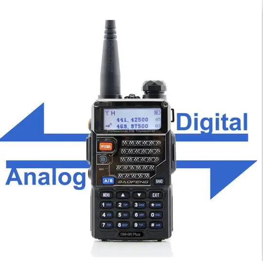 Новинка BAOFENG DM-5R Plus DMR цифровое радио DM5R PLUS двухдиапазонное радио 144/430 МГц fm-трансивер Dual Time slot UV Walkie Talkie - Цвет: DM-5Rplus