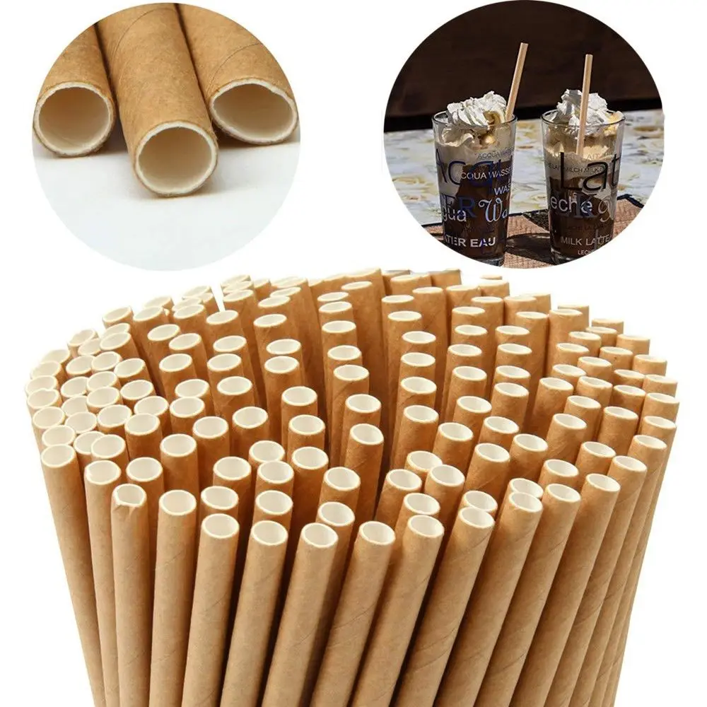 

50pcs/set Disposable Paper Straws for Baby Shower Wedding Party Birthday Party Decoration Supplies Vintage Drinking Straws