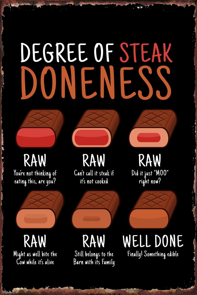 

Винтажная металлическая вывеска для стейка, жестяные тарелки в стиле ретро для украшения комнаты, кафе, паба, дома, 4 уровня