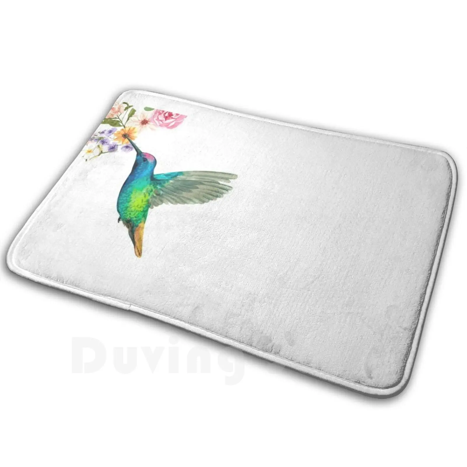 Ковер с маленьким колибри и цветами коврик мягкий ковер Колибри птицы