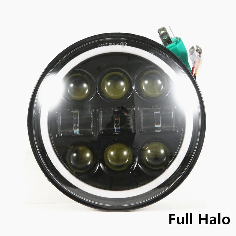 Without Halo 45 Вт 5 3/4 5,75 дюймов LED головной свет для мотоцикла DRL поворотов Halo для Sportster Dyna аксессуары для фар - Цвет: Without Halo