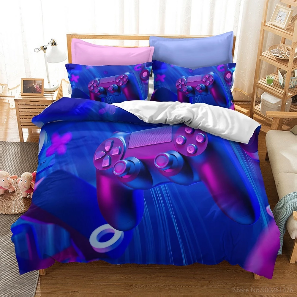 

3D Print Gamepad Bedding Set Queen King Size Video Game Controller Comforter Cover & Pillowcase Duvet Cover Set for Home Bedroom