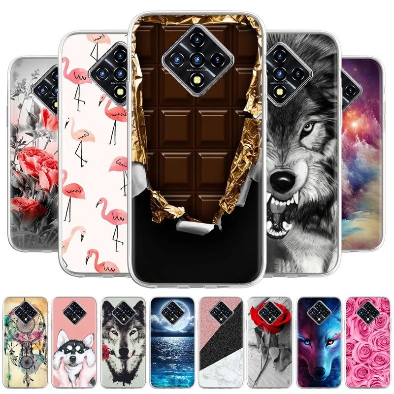

For Infinix Zero 8 Case TPU Soft Silicone Phone Case Capa On Infinix Zero 8 X687 6.85 inch Cat Cartoon Cover Shell Bumper Fundas