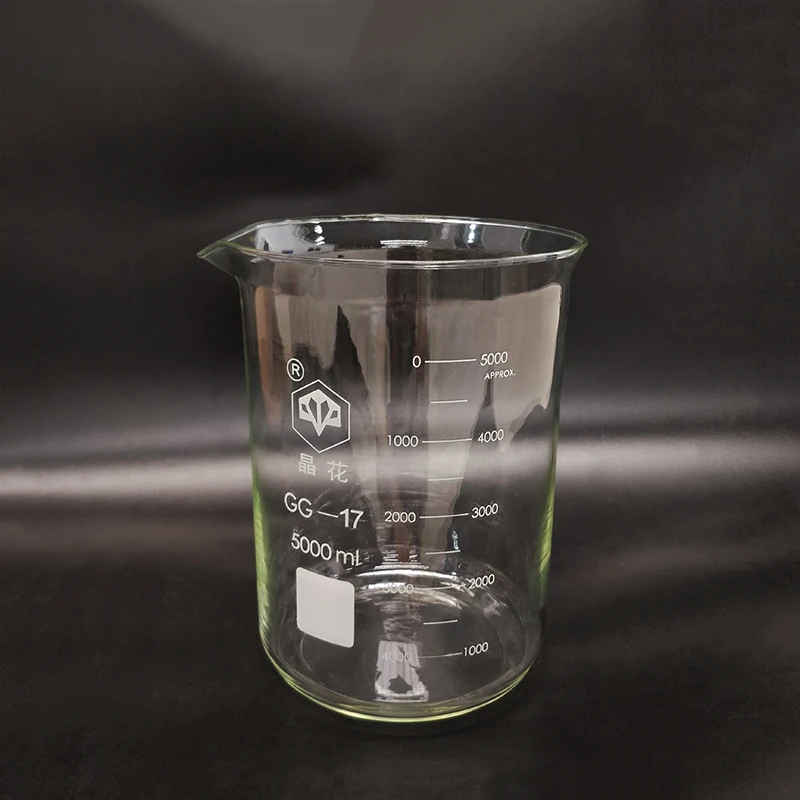 Мензурка низкой формы емкость 5000 мл двойная метка клеща лабораторный шейкер