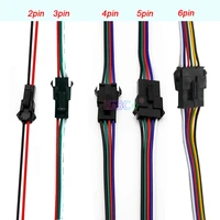 5pairs 3pin 4pin 5pin 6pin jst led connectors3528 5050 rgb rgbw rgbww led strip lightmale and female connector