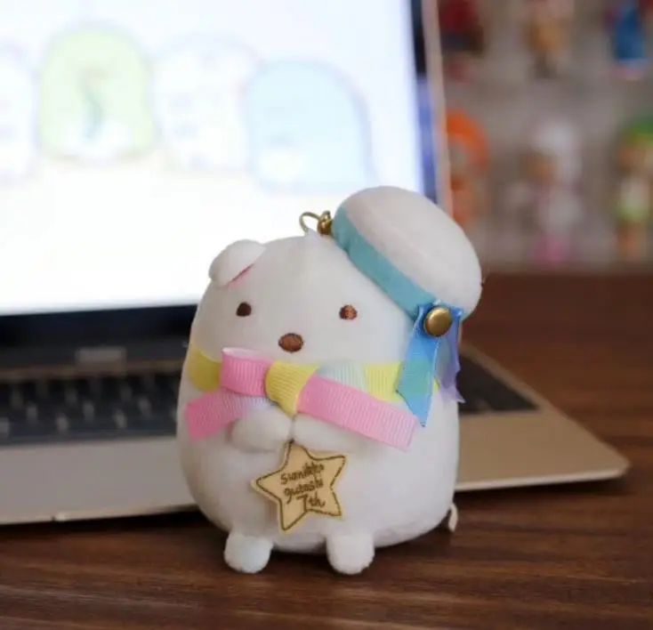 1 шт. новые творческие Kawaii с украшением в виде банта шляпа Сумико гураши Сан-х подвесные плюшевые игрушки Рождественский подарок на день рождения