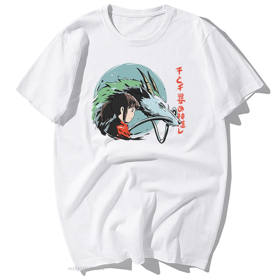 

Japanese Anime Movie Spirited Away Miyazaki Hayao T-shirts Short Sleeve Harajuku Streetwear