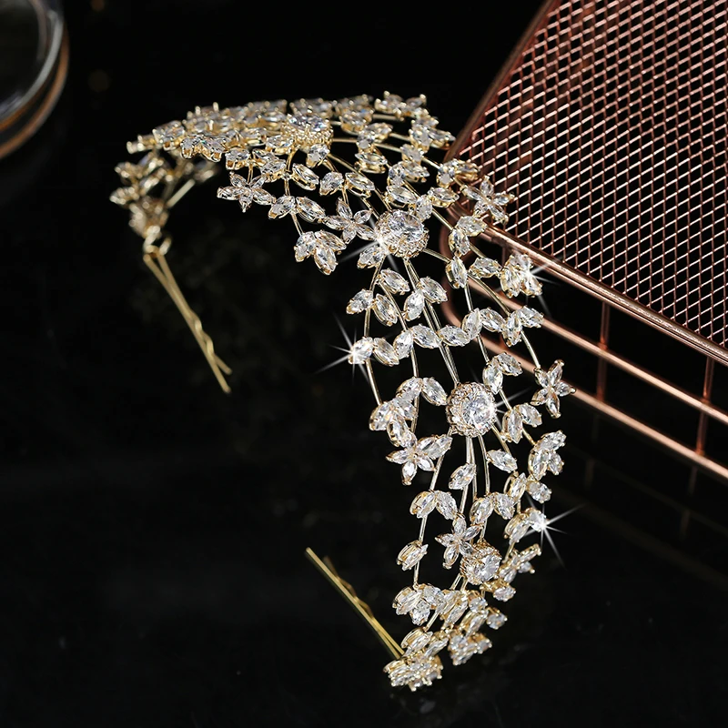 Тиары и короны HADIYANA трендовые женские свадебные украшения для волос вечерние