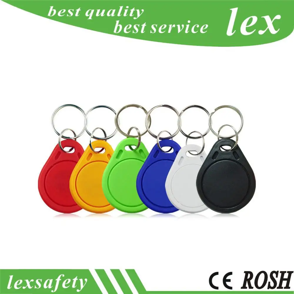 

100pcs EM4100 / TK4100 chip Keyfob Ring keychain Proximity ABS Contactless Key Fob Chip 125Khz ISO11785 Standard