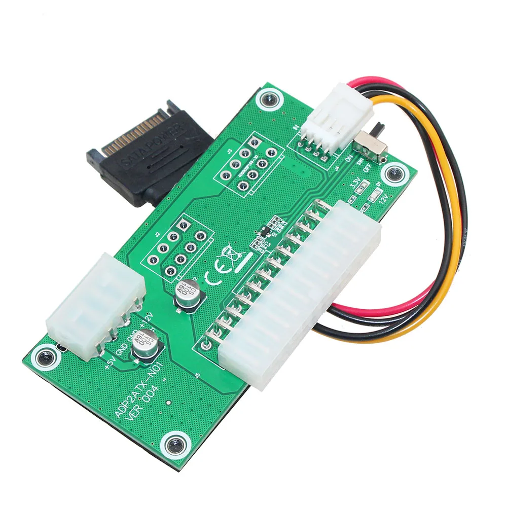 Блок питания ATX 24PIN для 4PIN Molex Питание Sync кабель стартера адаптер VER004 двойной PSU