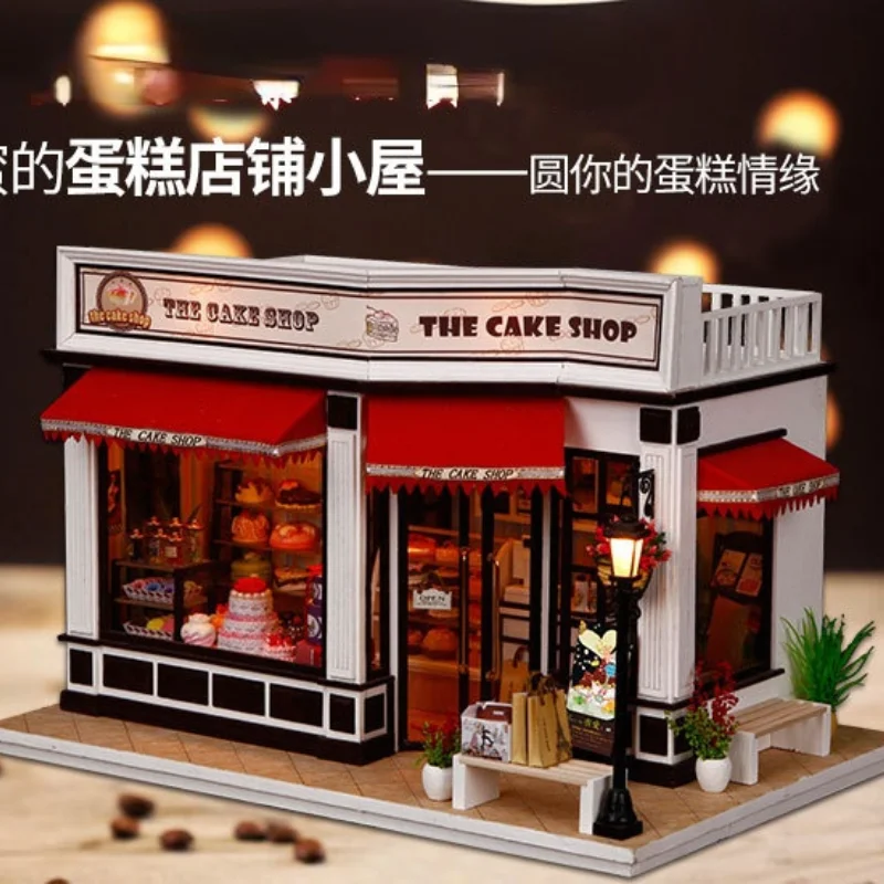 

DIY Cake House Paris Baguette Doll House Hand-Assembled House Model Villa Little Girl Birthday Gift for Girls Boys