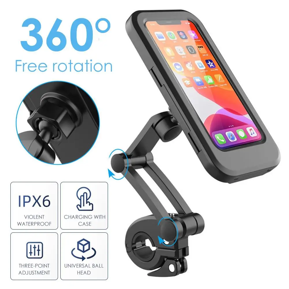 phone holder bike phone holders adjustable waterproof motorcycle case stand mobile support mount bracket phone holder bike free global shipping