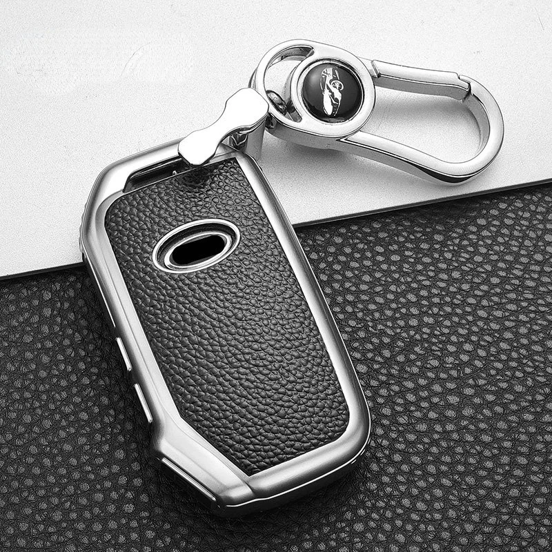 

Full Cover Leather Remote Car Key Case KeyChain For KIA Sportage R GT Stinger GT Sorento Cerato Forte2018 2019 Key Shell Holder