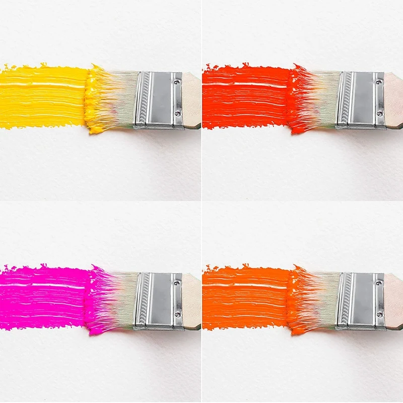 

48 Pcs Paint Brushes and Chip Paint Brushes Paint Stains Varnishes Glues and Gesso, 24 Pcs 35mm & 24 Pcs 48 mm