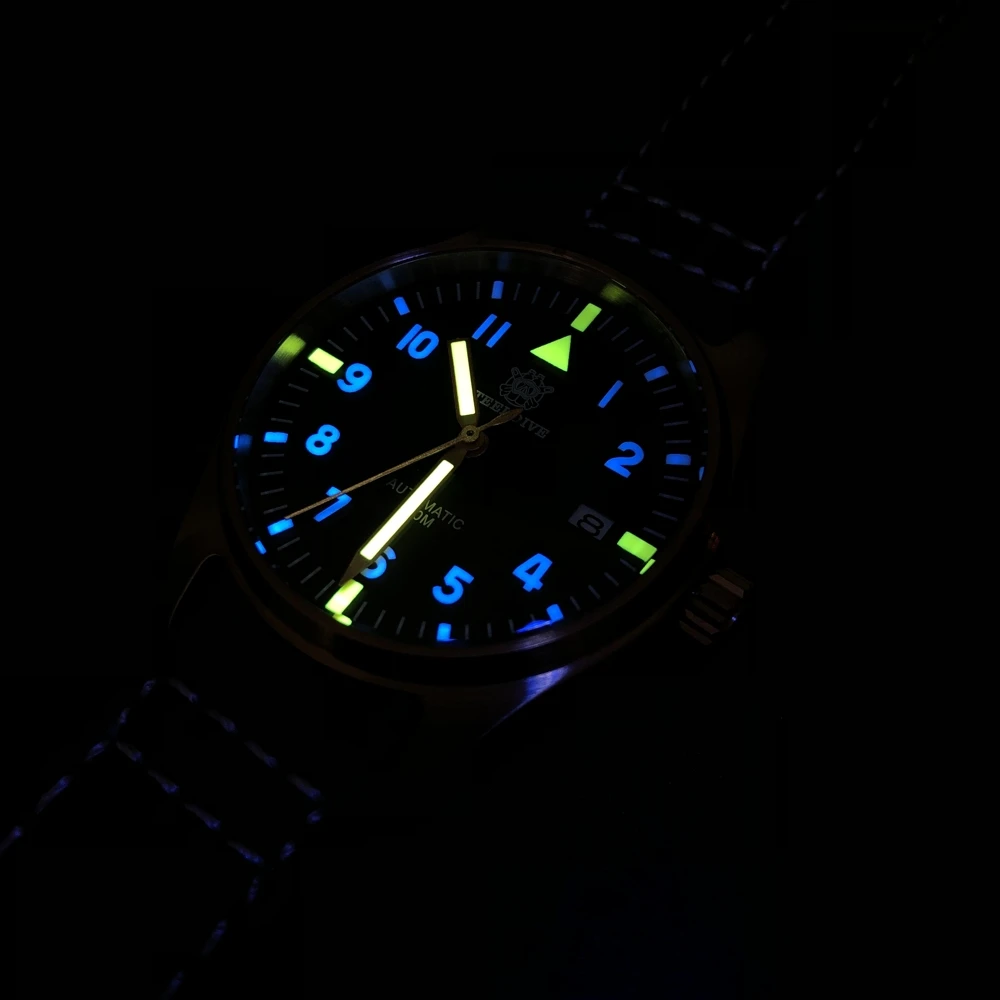 Часы STEELDIVE Мужские механические водонепроницаемые до 200 м с подсветкой|Мужские