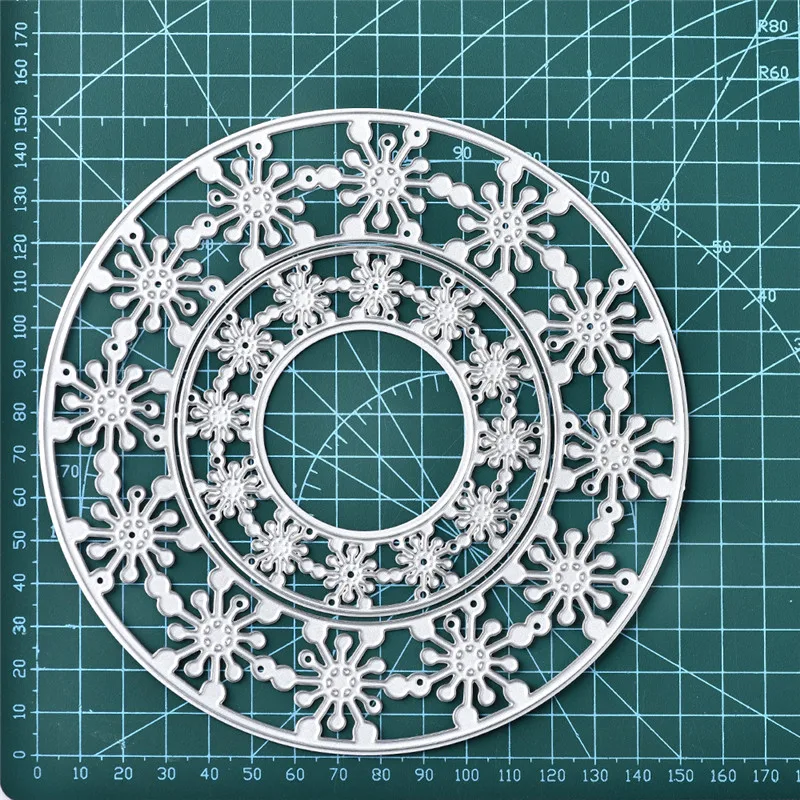 GJCrafts кружевные круглые штампы Цветочная рамка металлические Вырубные для