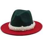 Женская фетровая шляпа в британском стиле, Классическая фетровая шляпа с большими полями, Осень-зима