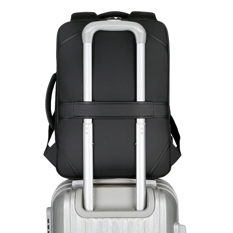 Sac à dos double pour voyage d'affaires, pour hommes et femmes, à la mode, multifonctionnel, antivol, chargeur usb intelligent, sacoche d'ordinateur