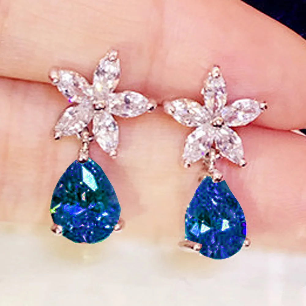 Ювелирные изделия YaYI Мода Принцесса Цвет Фул цирконами серебряные длинные