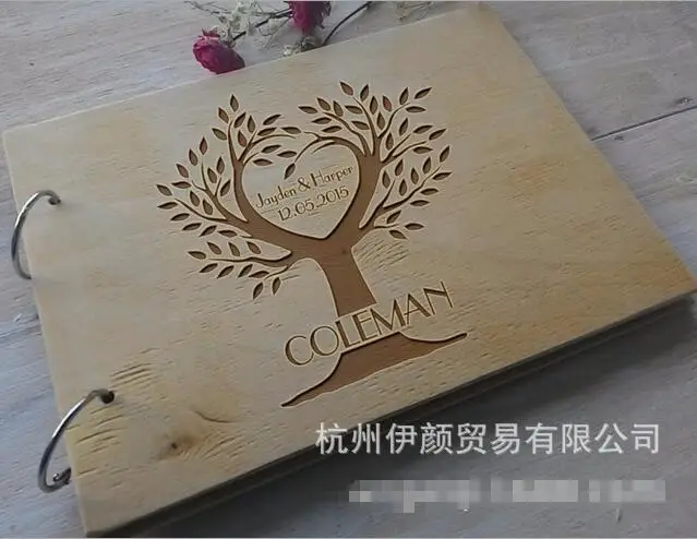 Индивидуальная Гостевая книга на свадебное дерево альбом заказ деревянная