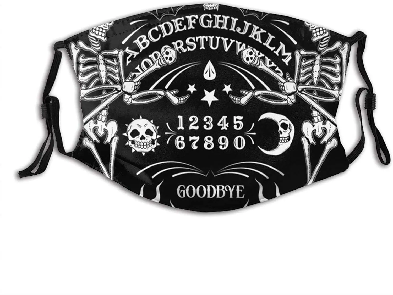 

Funny Skeleton Mouth Covering Washable Reusable Fabric Face Mask with Filter