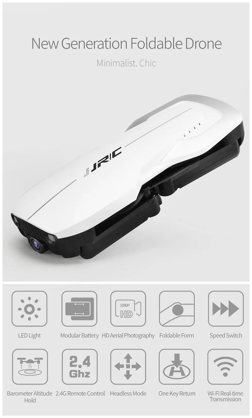 JJRC H71 Радиоуправляемый Дрон FPV 1080P Wi-Fi для взрослых, видео Квадрокоптер, Дроны с камерой для начинающих, Складные Игрушки для управления с приложением RTF