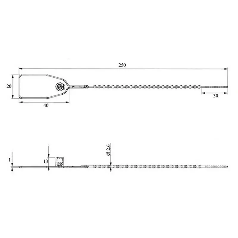 

100Pcs Disposable Plastic Pull-Tite Security Seals Signage Numbered Self Locks