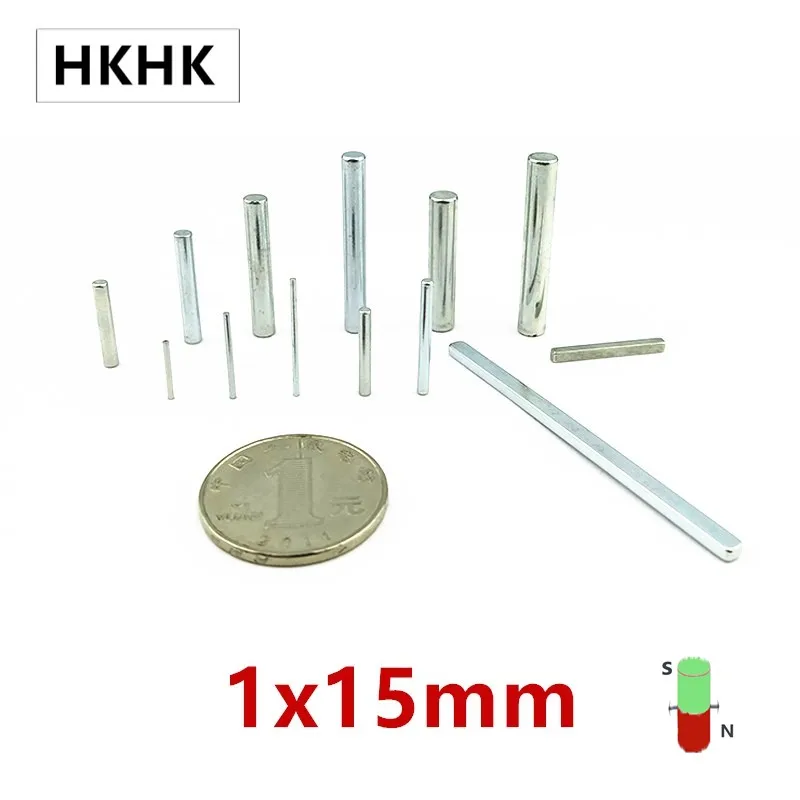 HKHK 100/200 шт Мини магнит 1x15 мм магнитный датчик 1 Сильный стандарт мм|Магнитные