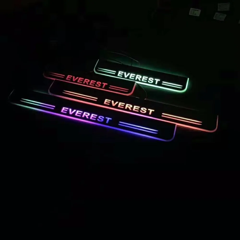

Osmrk led moving door scuff for Ford Everest endeavour dynamic door sill plate lining overlays guards flowing/fixed light