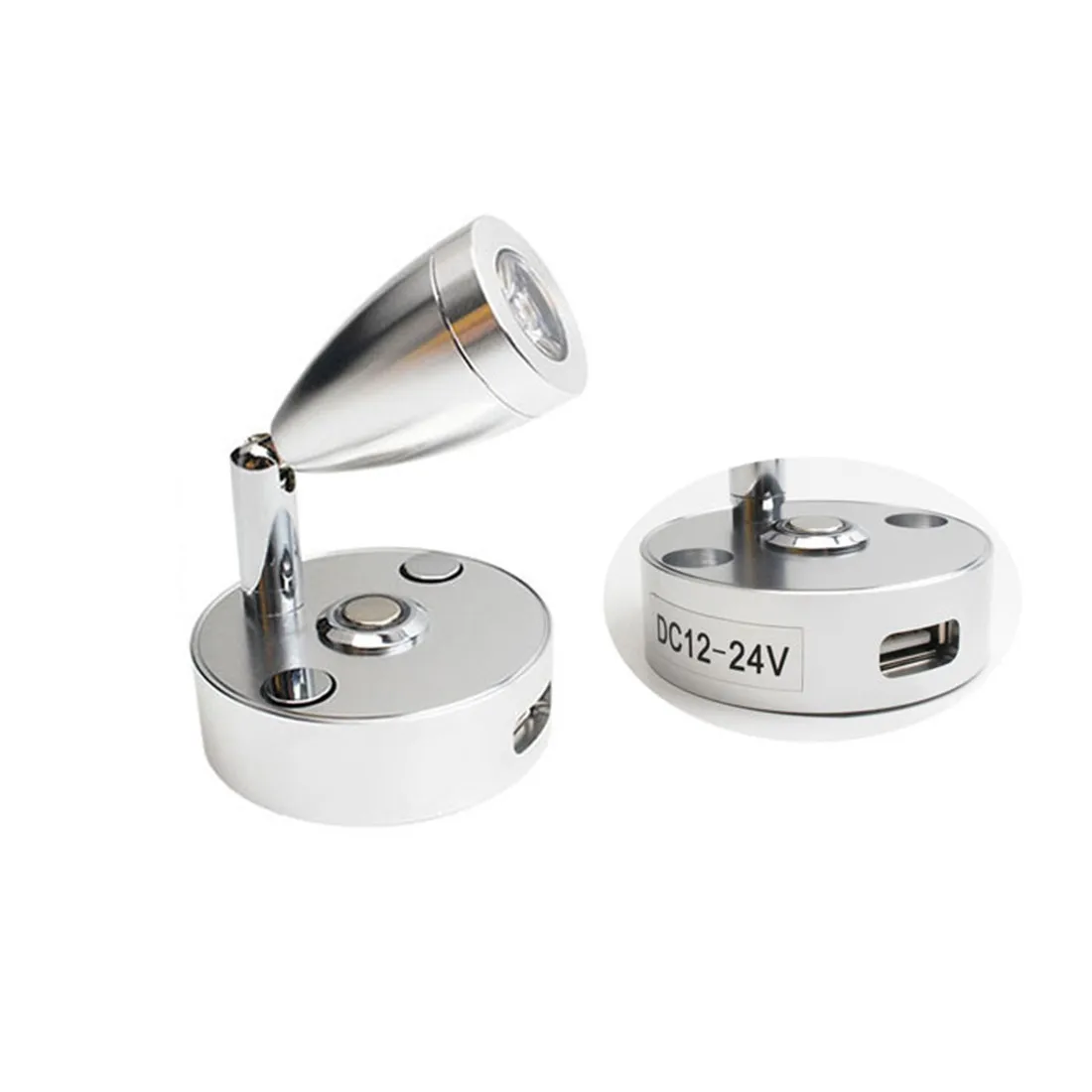 Серебристый 3 Вт DC12V лодки RV светодиодный чтение светильник с сенсорным экраном