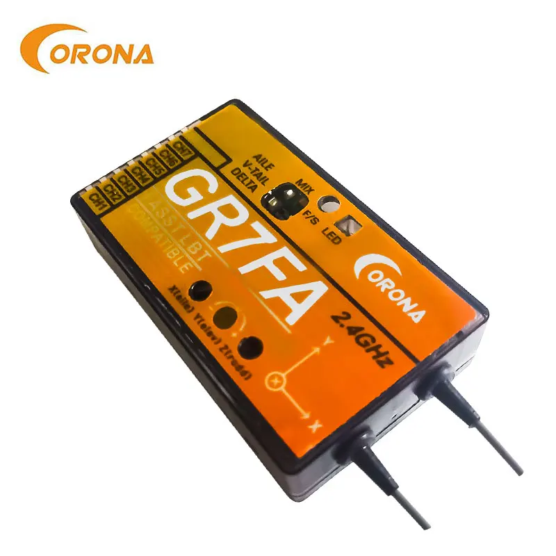 Приемник шины CORONA GR7FA 7CH S. С гироскопом совместимая Futaba FASST передатчик самолета 8FG