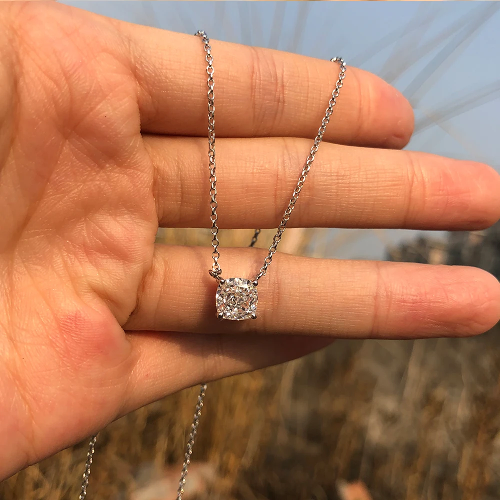 

Модные 925 твердого стерлингового серебра создан муассанит драгоценный камень Свадебные обручальные кольца, кулон, ожерелье, хорошая бижуте...