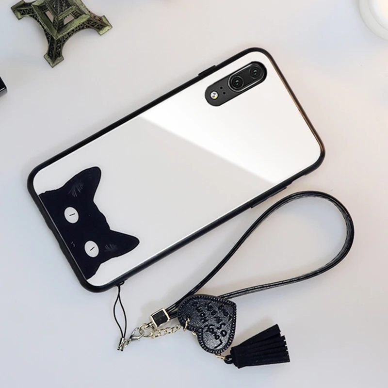 Чехол из закаленного стекла для Huawei Honor 10i X10 10 Lite 20 Pro 8x Y9S Y9 2019 милый мультяшный