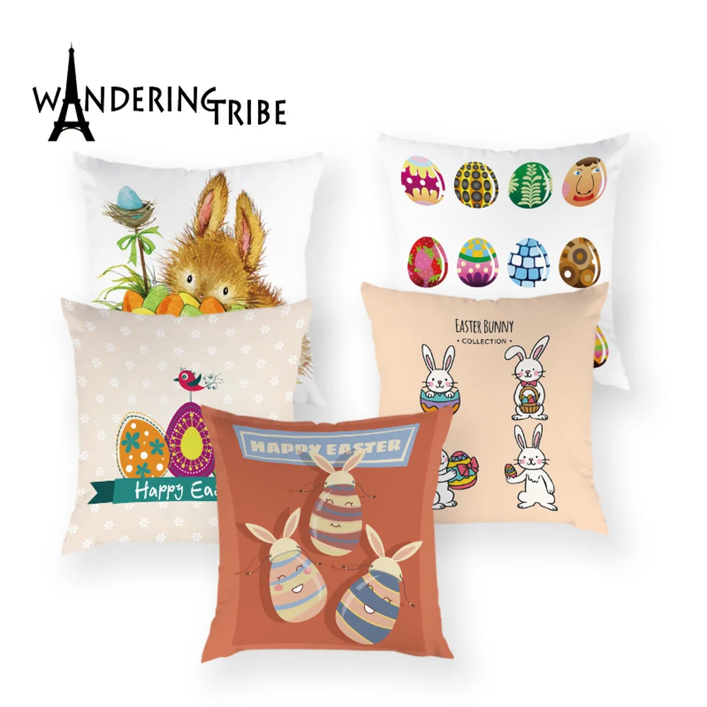 45*45 см на пасхальную подушку чехол с милыми животными кроликами наволочка