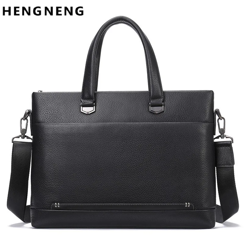 Men Briefcase Business Shoulder Bag Leather Messenger Bags Computer Laptop Handbag Bag Men's Travel Bags For Male