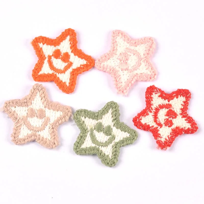 20 шт./лот аппликации в виде смайликов и звезд для рукоделия шляпы одежды Швейные