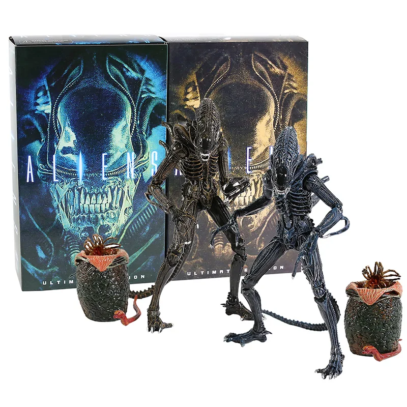 

NECA Aliens Brown Warrior / Blue Alien Ultimate Edition PVC Action Figure Model Toy Figurals