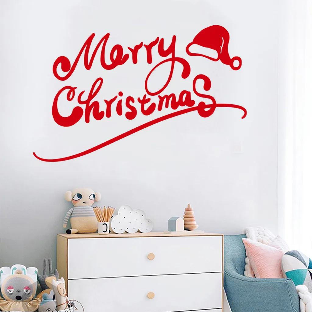 Съемная Наклейка на стену с изображением рождественской елки Виниловая наклейка